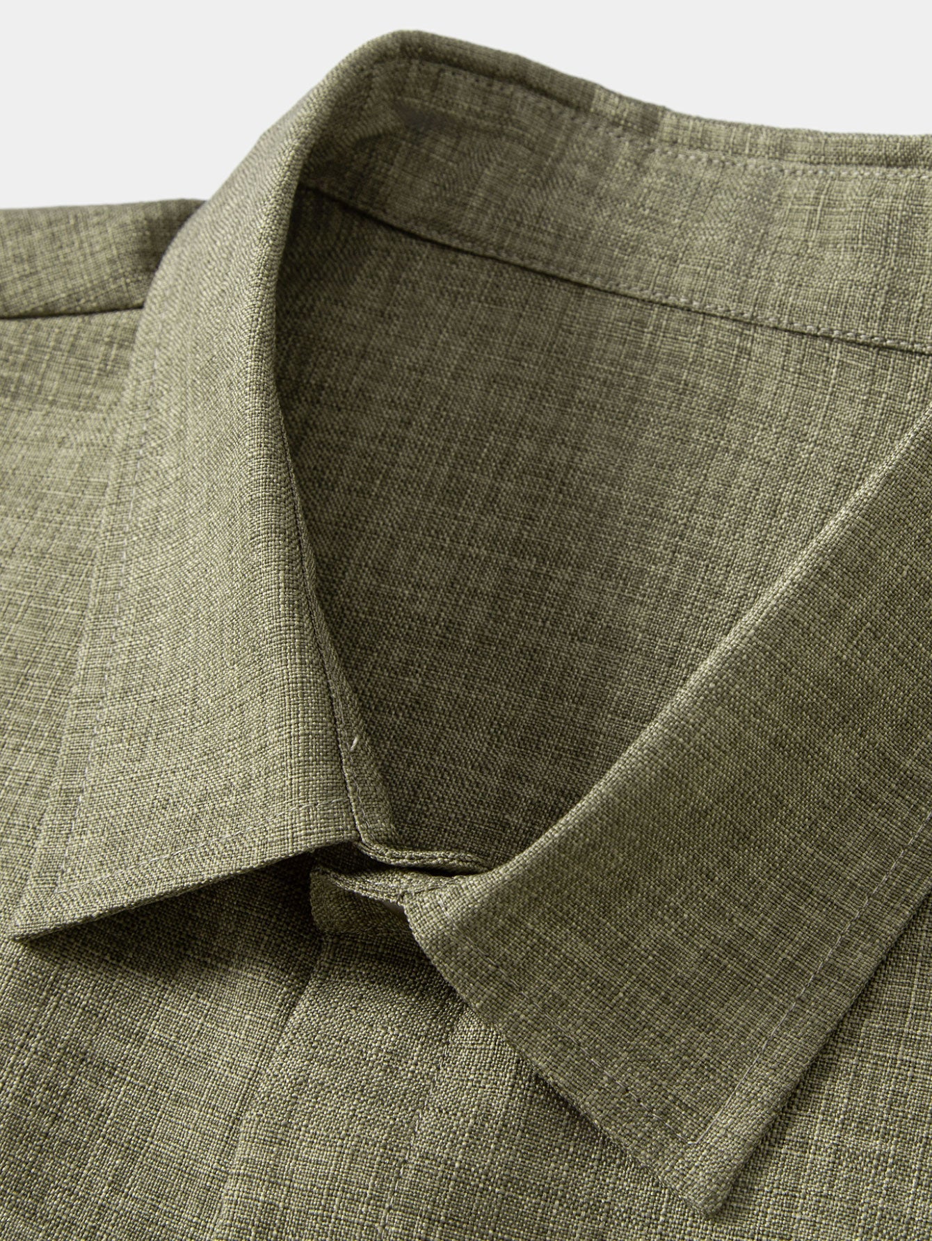 Leinenlook Button-Up Hemd & Crinkle Texturierte Gerade Beinform Hose