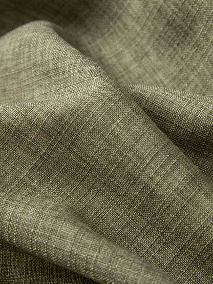 Leinenlook Hemd mit Knöpfen & Crinkle Textur Gerade Beinform Hose