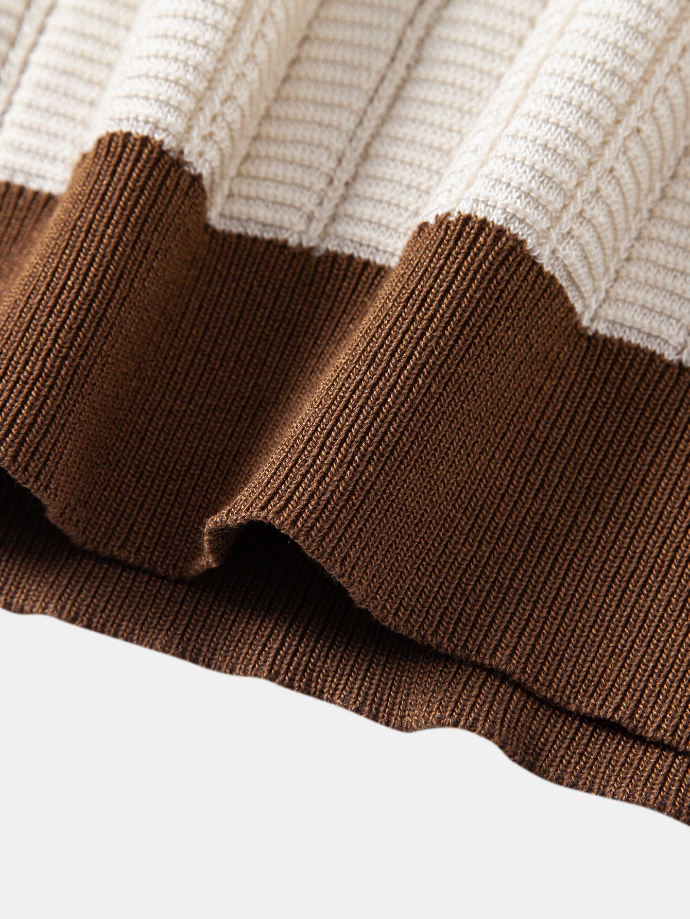 Kontrast Texturiertes Johnny-Kragen Polo & Slim Fit Tapered Hose