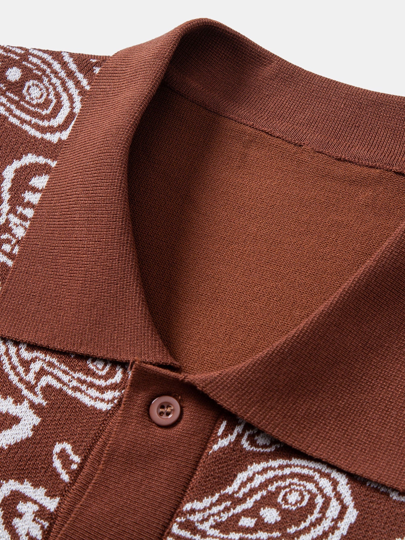 Paisley Knopf-Down Strickhemd & Strickshorts