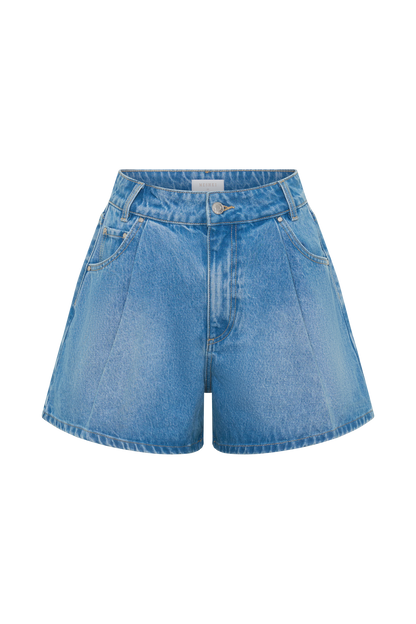 Jace A-Linien Denim Shorts - Sommer Blau