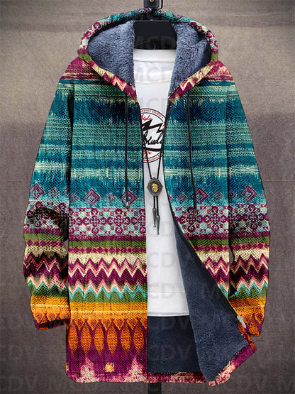 Jedda™ - Luxuriöse kunstinspirierte Kapuzenjacke mit Reißverschluss