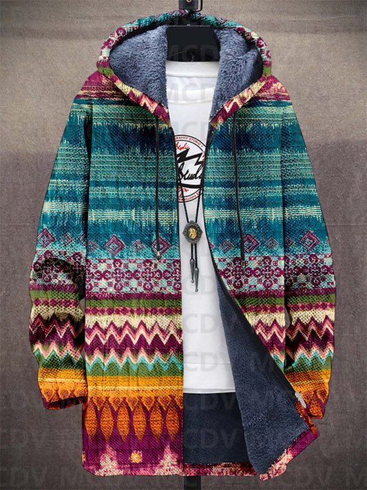 Jedda™ - Luxuriöse kunstinspirierte Kapuzenjacke mit Reißverschluss