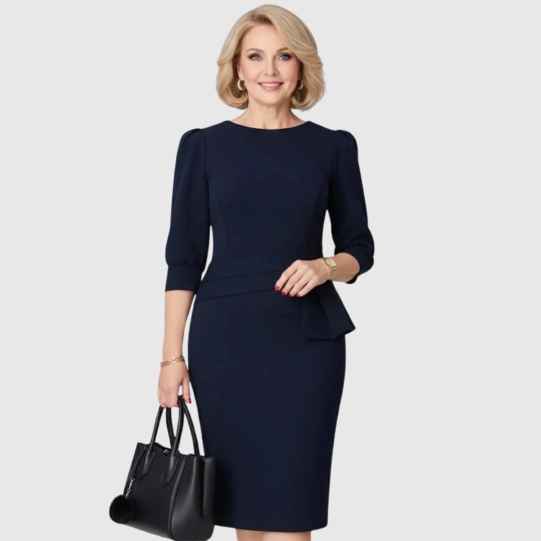 Claudine Bloom | Raffiniertes Midikleid mit Rüschen