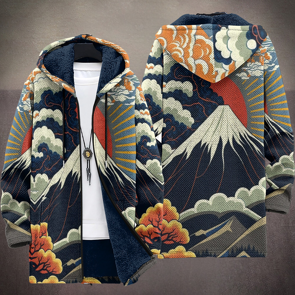 Kalina™ - Luxuriöse kunstinspirierte Kapuzenjacke mit Reißverschluss