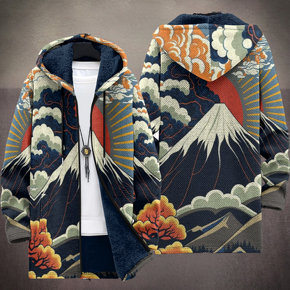 Kalina™ - Luxuriöse kunstinspirierte Kapuzenjacke mit Reißverschluss