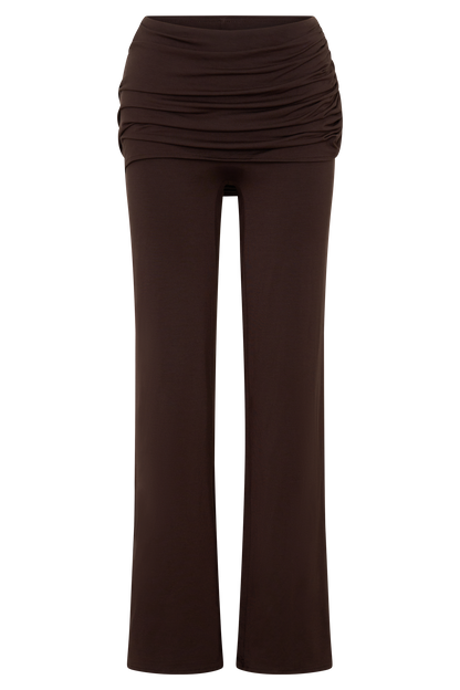 Keaton Modal Straight Leg Overlay Hose - Espresso