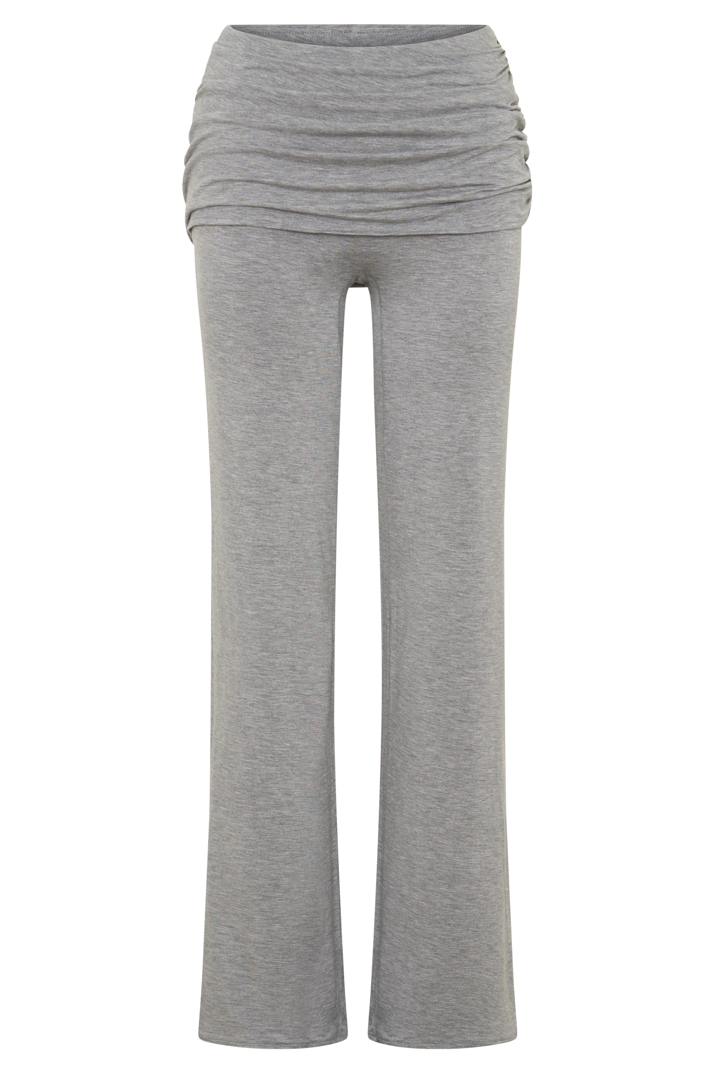Keaton Modal Straight Leg Overlay Hose - Grau Melange