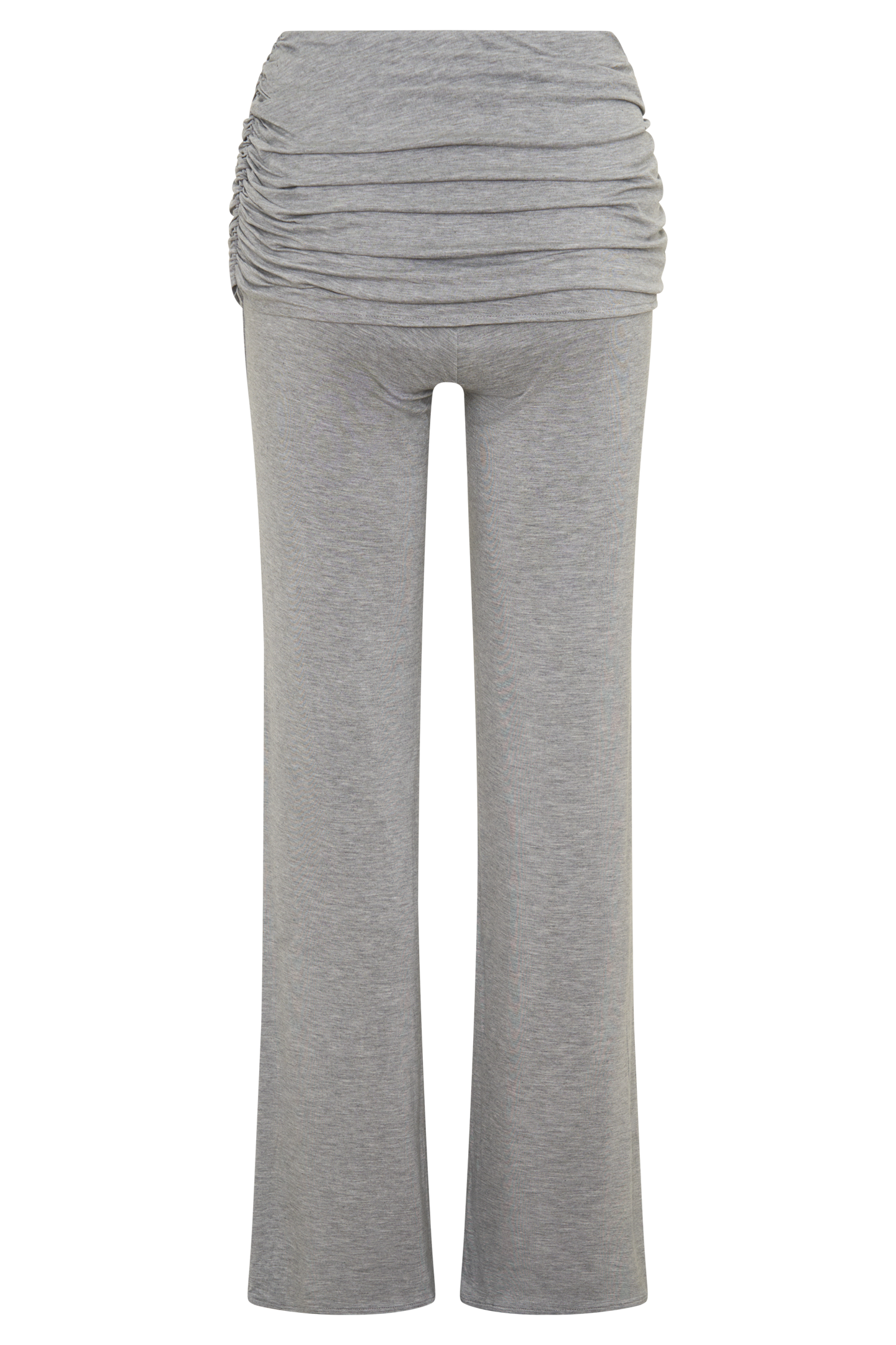 Keaton Modal Straight Leg Overlay Hose - Grau Melange