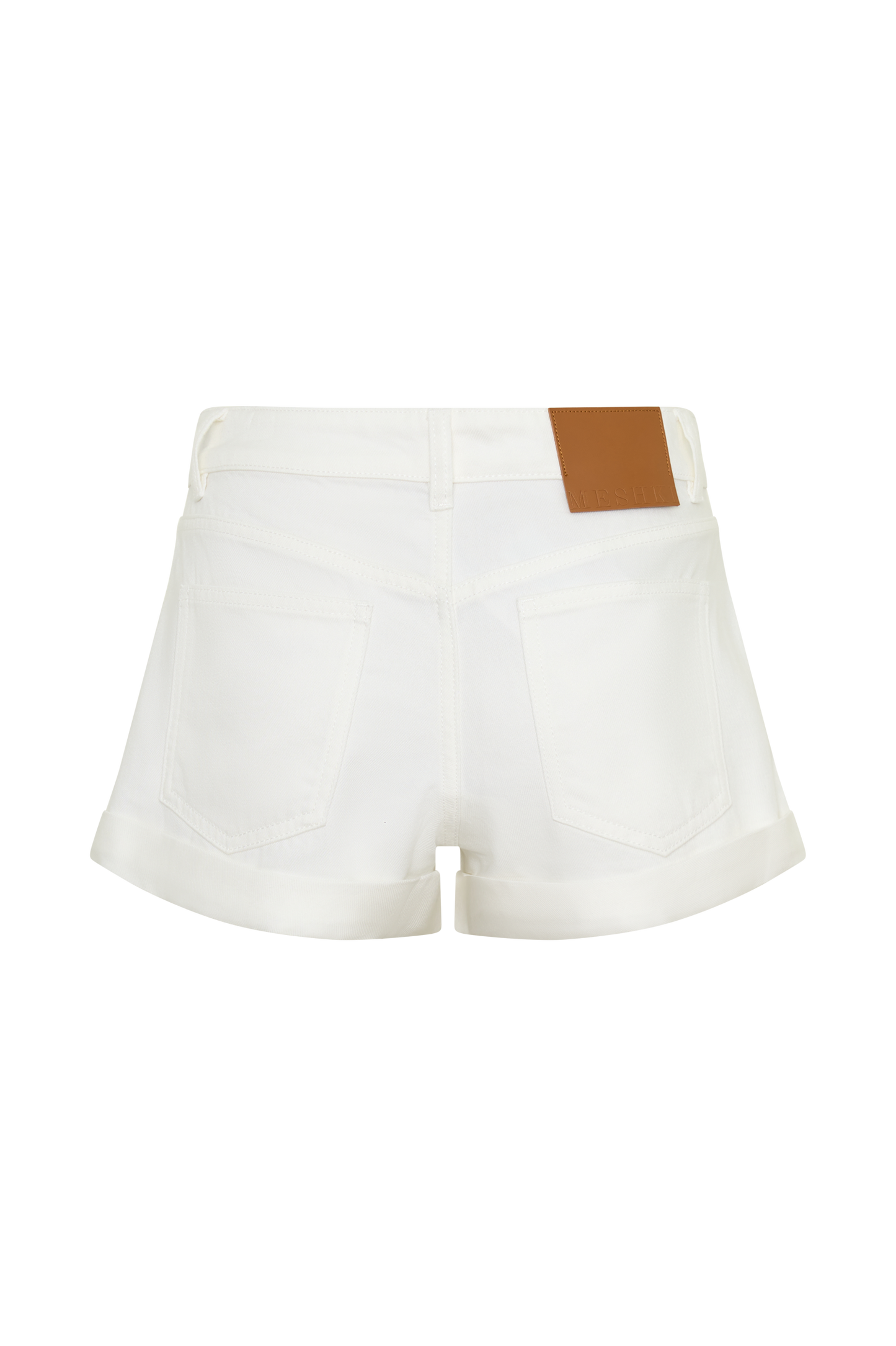 Krissy Denim Shorts mit umgeschlagenem Saum - Weiß
