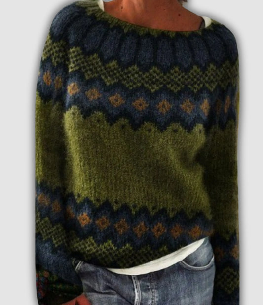 Malea™ - Gemütlicher Retro Pullover