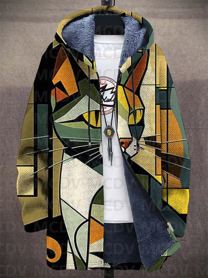 Lowanna™ - Luxuriöse Kunstinspirierte Kapuzenjacke mit Reißverschluss