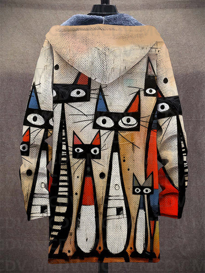 Lowanna™ - Luxuriöse Kunstinspirierte Kapuzenjacke mit Reißverschluss