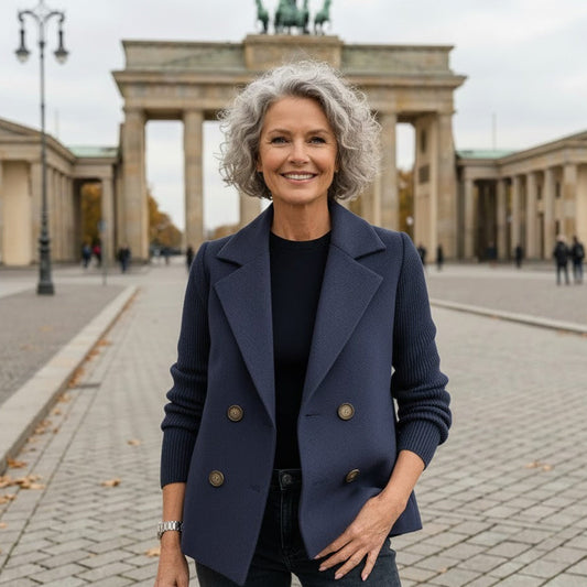 Martine | Elegante Jacke mit Strickärmeln