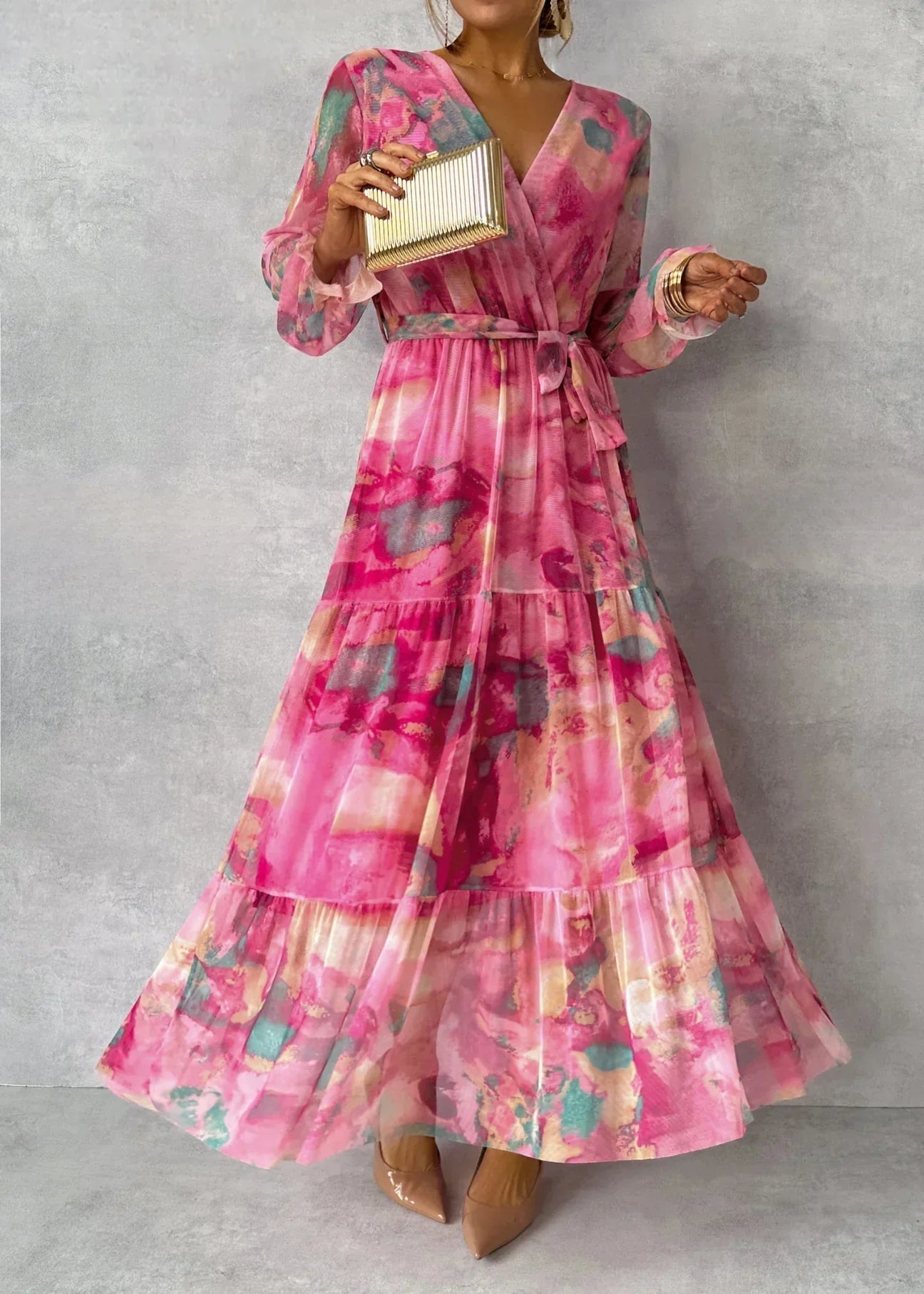 Lieke™ - Wickelkleid mit Blumenmuster