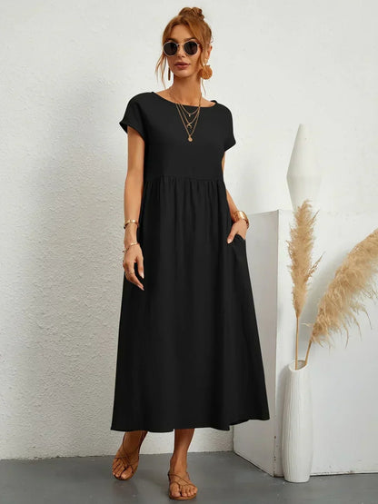 HEIKE | FLIESSENDES MIDIKLEID VON ZEITLOSER ELEGANZ