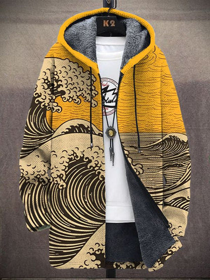 Nálha™ - Luxuriöse Kunstinspirierte Kapuzenjacke mit Reißverschluss