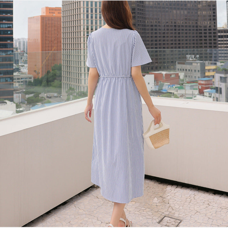 VIVIENNE | Lisa - Gestreifte Midi Kleid