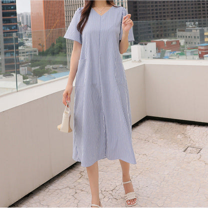 VIVIENNE | Lisa - Gestreifte Midi Kleid