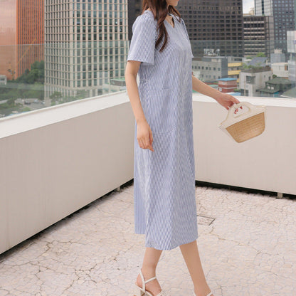 VIVIENNE | Lisa - Gestreifte Midi Kleid