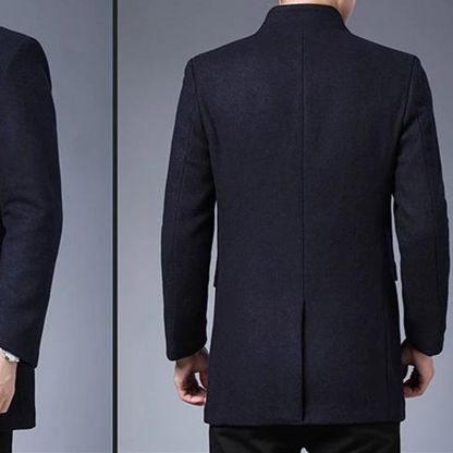 AlpenNord™ | Herren-Trenchcoat aus Wolle – winddicht