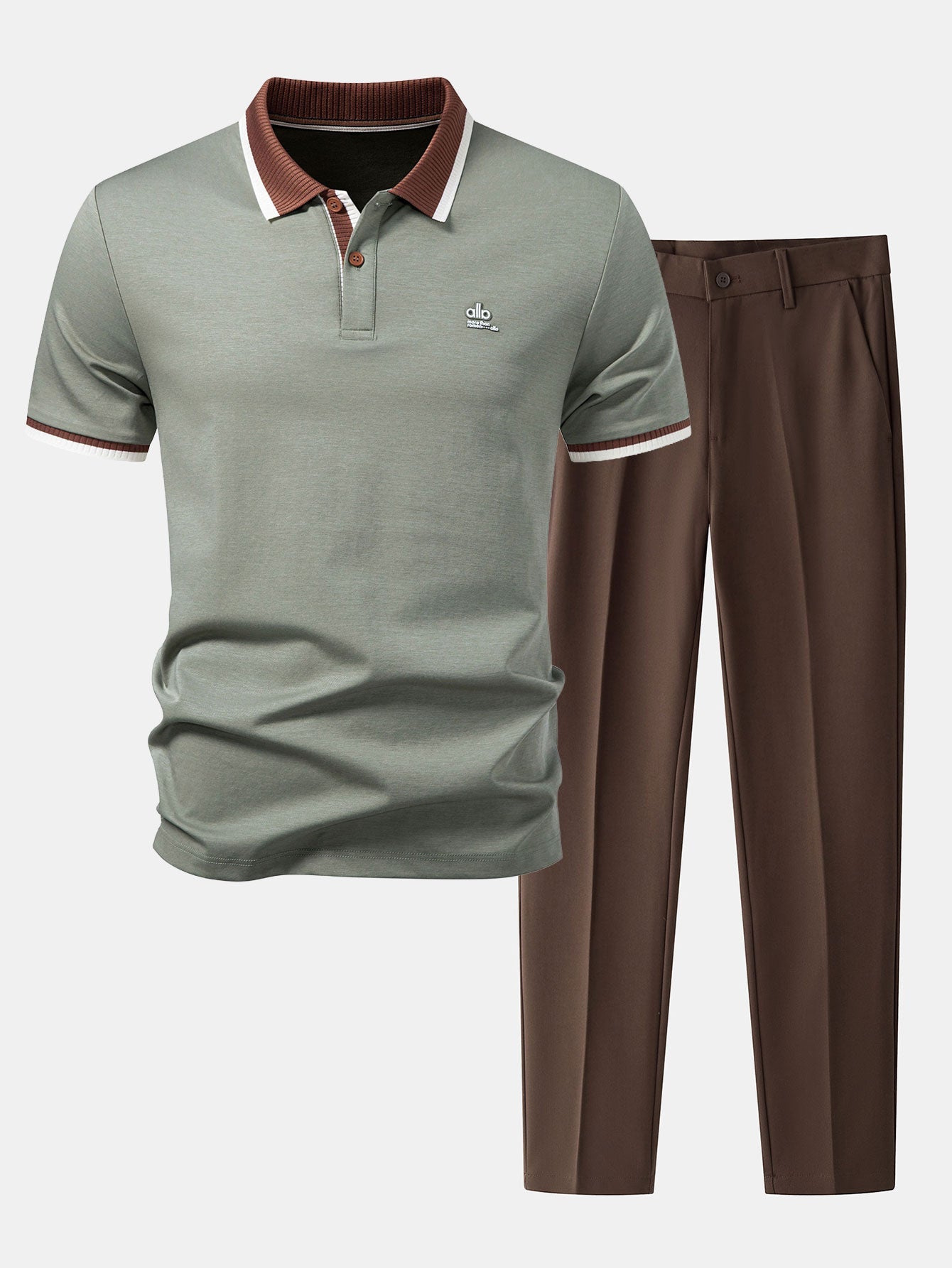 Kontrastbesatz Polo & Slim Fit Tapered Hose