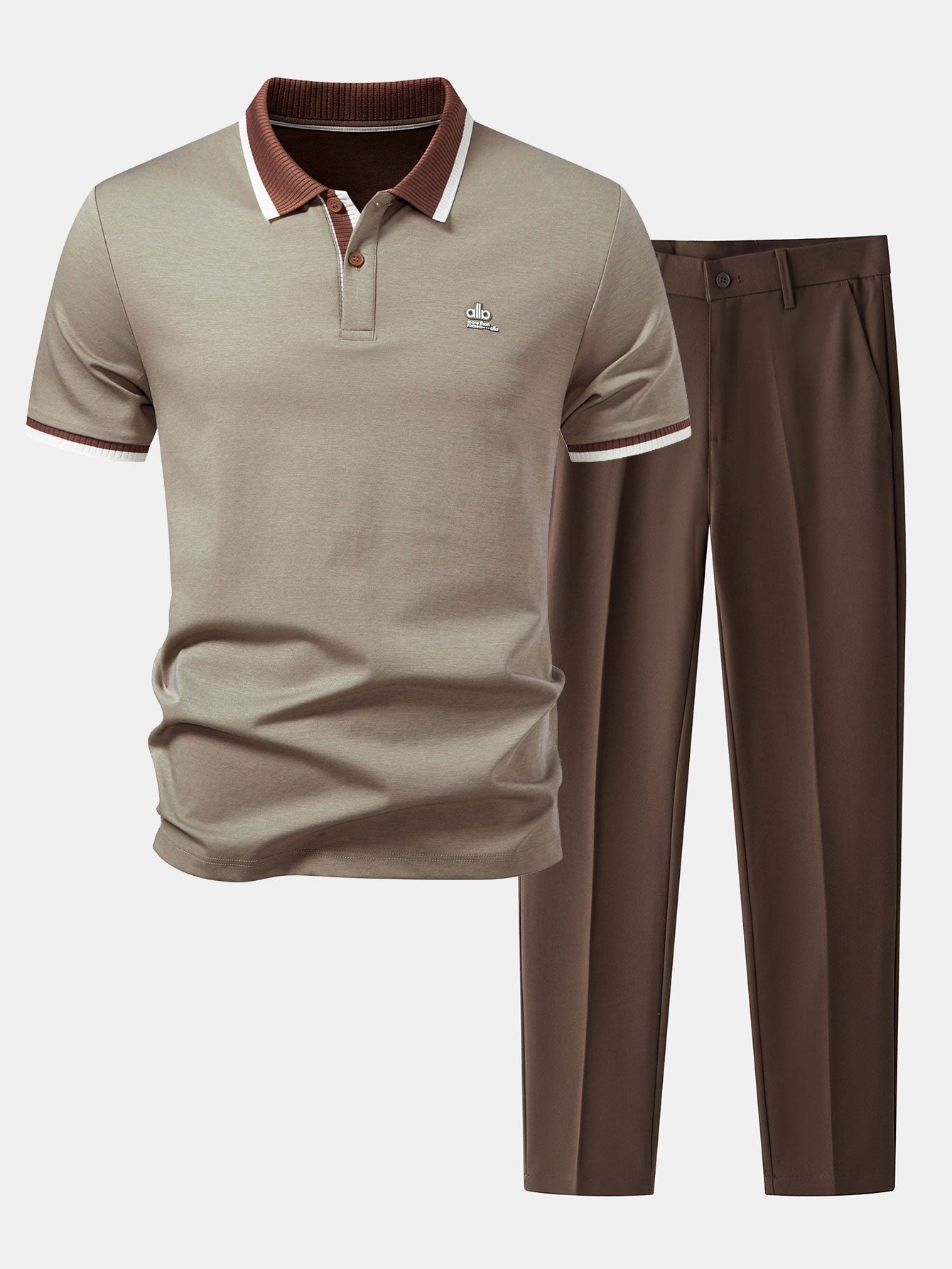Kontrastbesatz Polo & Slim Fit Tapered Hose