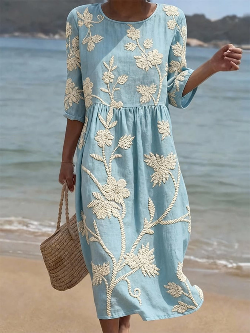 Van Elst Mode® | Bequeme Sommerkleid mit Blumenmuster