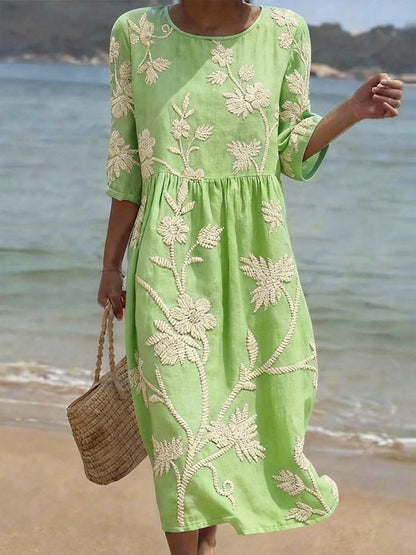 Van Elst Mode® | Bequeme Sommerkleid mit Blumenmuster