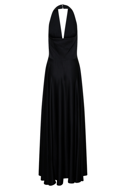 Rebecca Halter Maxikleid mit Knöpfen - Schwarz