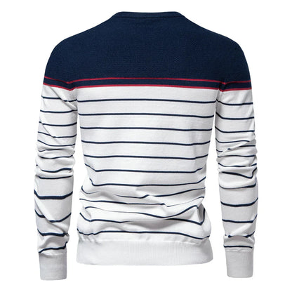 Wagenfeld™ | Herrenpullover mit Streifendessin