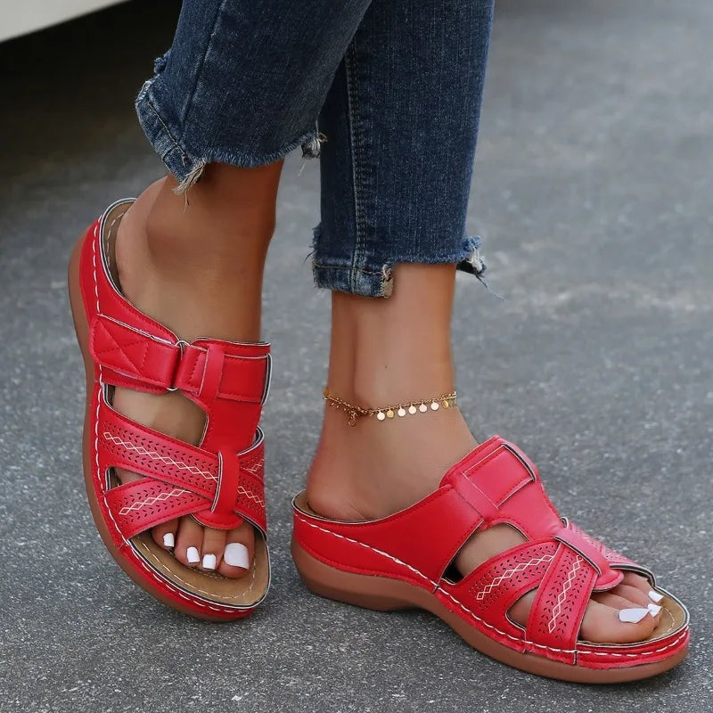 Gaia™ | Orthopädische Vintage-Keilsandalen für Damen