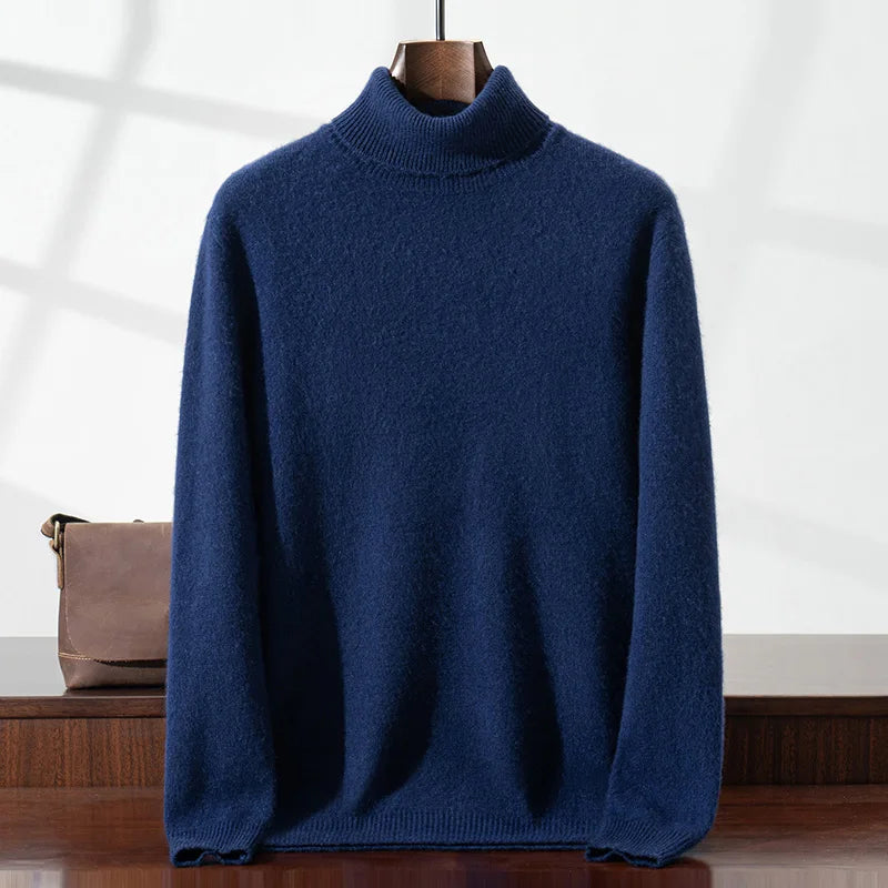 Eleganter Cashmere-Rollkragenpullover