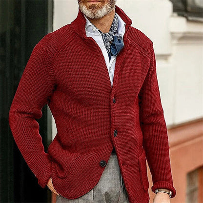 Johann | Strickjacke mit Stehkragen