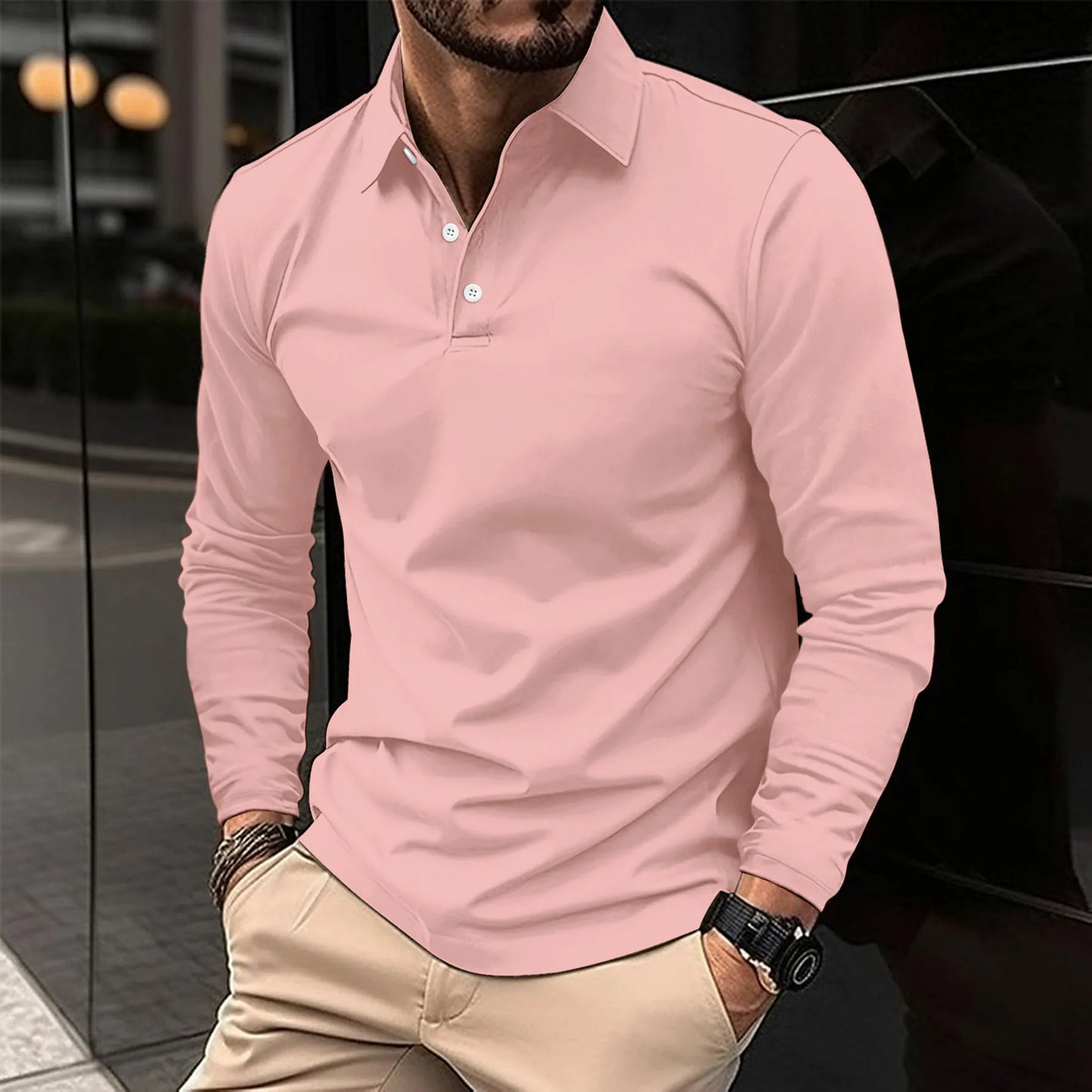 Ethan™ | Lässiges Langarm-Polo
