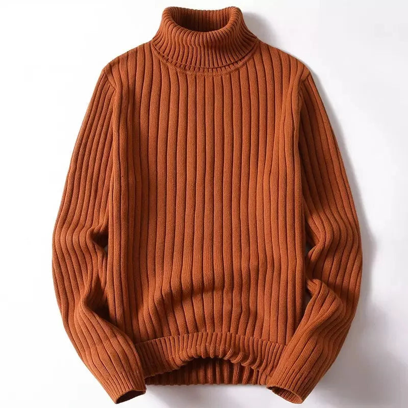 Erik | Gerippter Herrenpullover mit Stehkragen