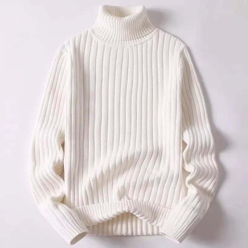 Erik | Gerippter Herrenpullover mit Stehkragen