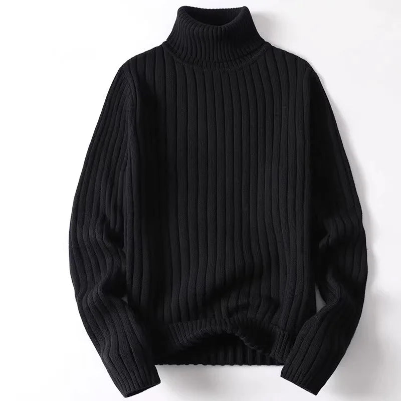 Erik | Gerippter Herrenpullover mit Stehkragen