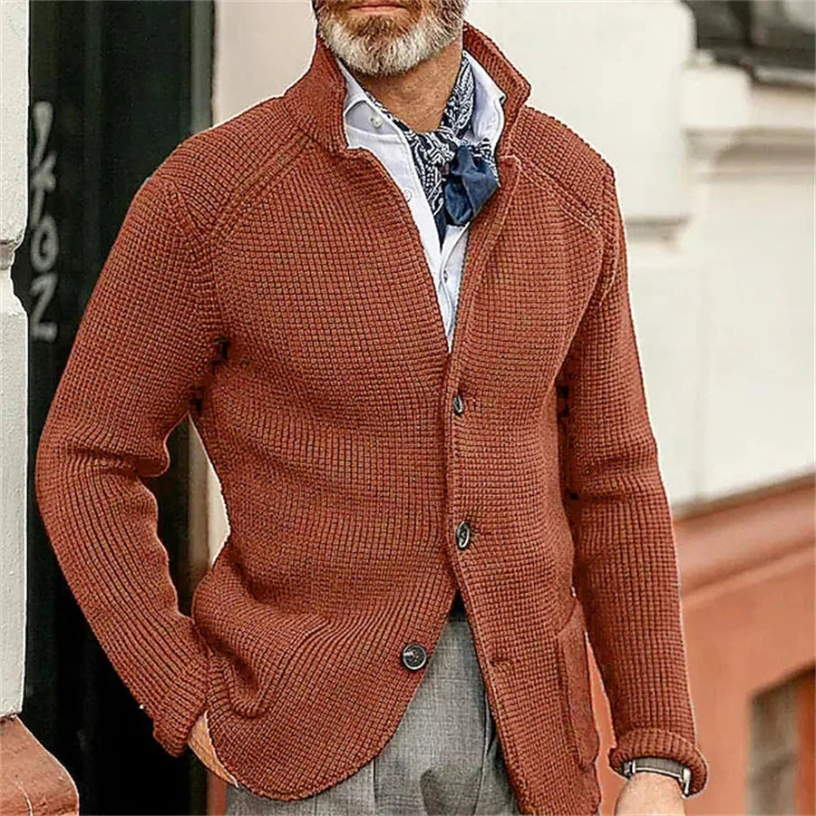 Johann | Strickjacke mit Stehkragen