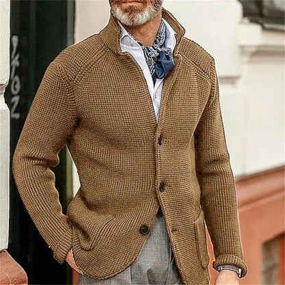 Johann | Strickjacke mit Stehkragen