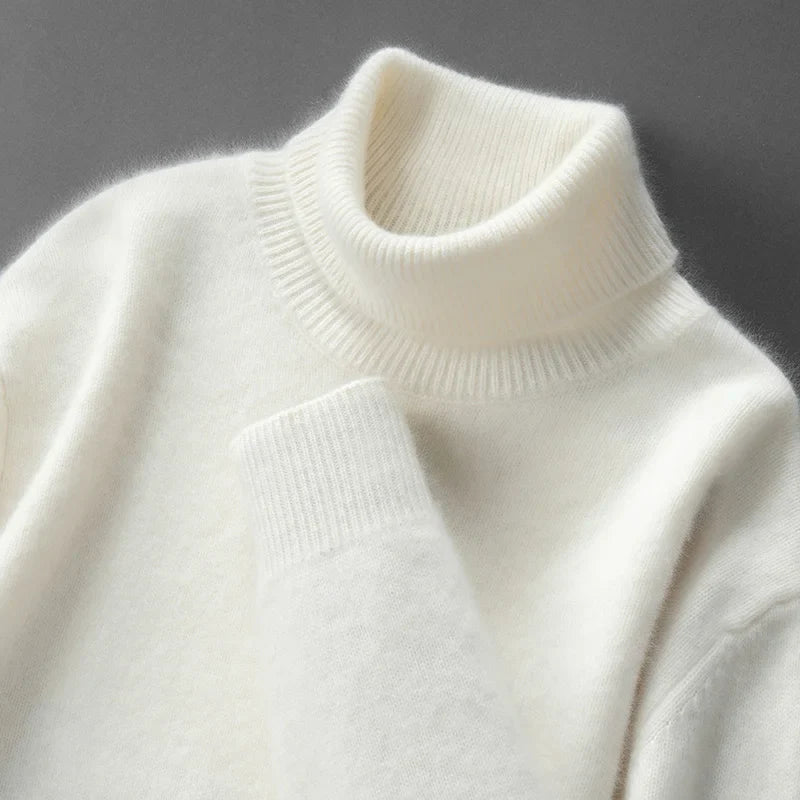 Eleganter Cashmere-Rollkragenpullover