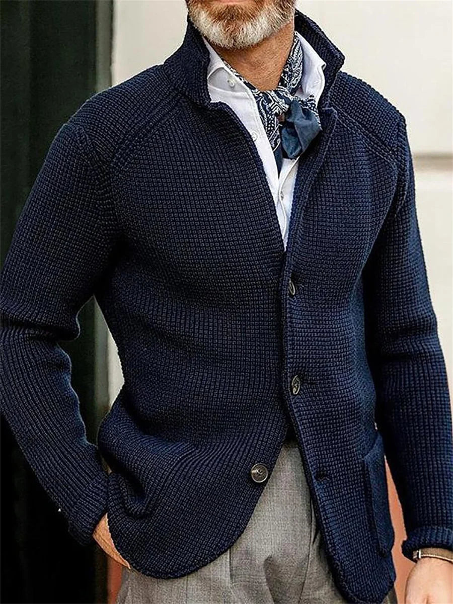 Johann | Strickjacke mit Stehkragen