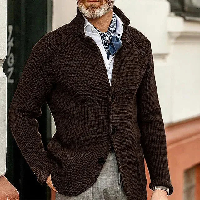 Johann | Strickjacke mit Stehkragen