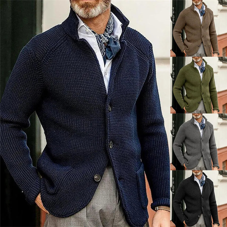 Johann | Strickjacke mit Stehkragen