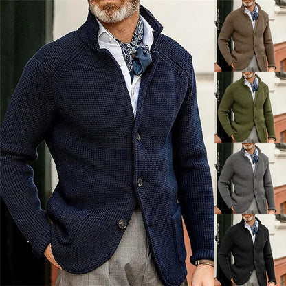 Johann | Strickjacke mit Stehkragen