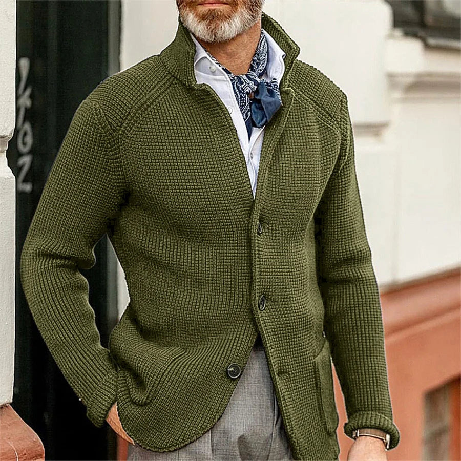 Johann | Strickjacke mit Stehkragen