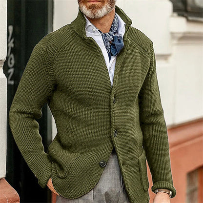 Johann | Strickjacke mit Stehkragen