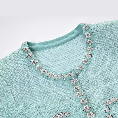 Victoria - Luxe Diamanten Pailletten Strickkleid