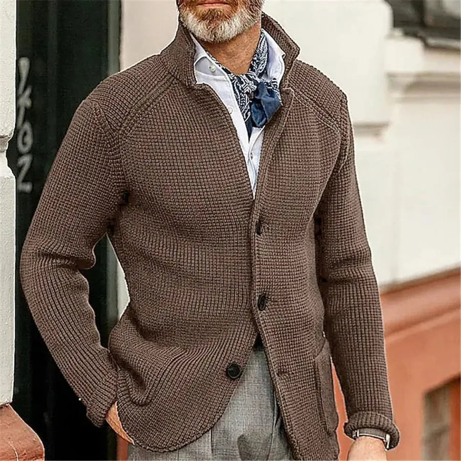 Johann | Strickjacke mit Stehkragen