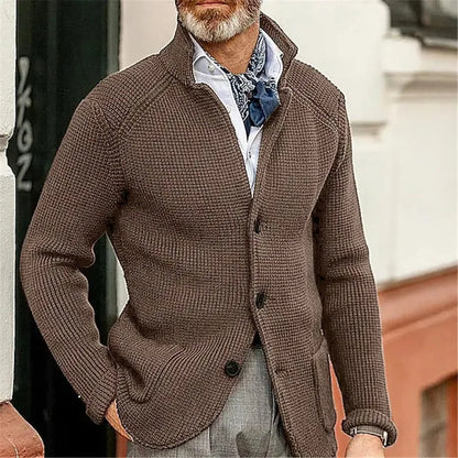 Johann | Strickjacke mit Stehkragen